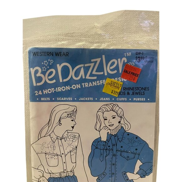 Western Wear Vintage 1987 BeDazzler 24 Hot-Iron Transfer NEW Old Stock Sealed - Picture 2 of 6